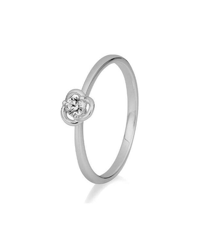 Verlobungsring Rosen-Fassung mit Brillant